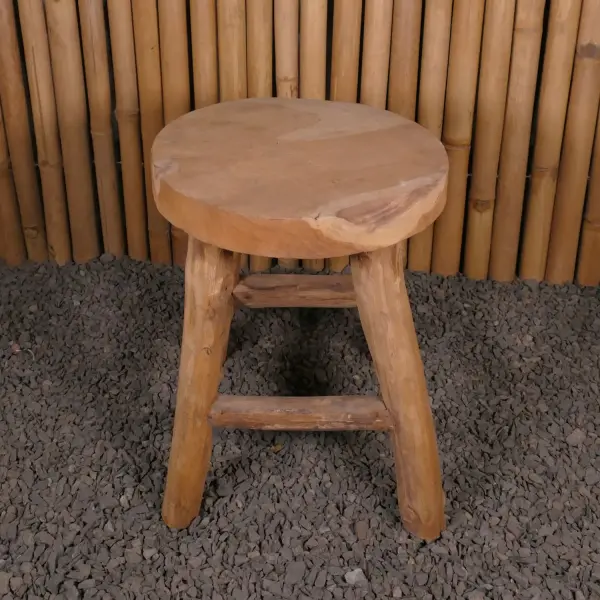 Product image 1 of the product “Chair made of teak wood with square legs model about 45cm height ”